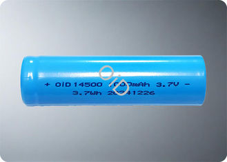 Customized 14500 3.7 V Battery Rechargeable 1000mAh Lithium Ion Battery 1C Charge 3C Discharge