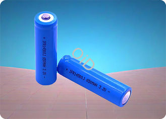 Long Cycle Life Lifepo4 3.2 V Battery 14500 650mAh Rechargeable Battery 1.95A Discharge