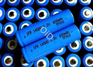 Long Cycle Life Lifepo4 3.2 V Battery 14500 650mAh Rechargeable Battery 1.95A Discharge