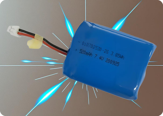 7.4V 550mAh Lithium Polymer Battery with 300+ Cycles