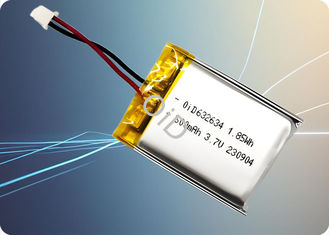OiD632634C-520 3.7V 520mAh 1.5C Discharge 500 Cycles Lithium Polymer Battery