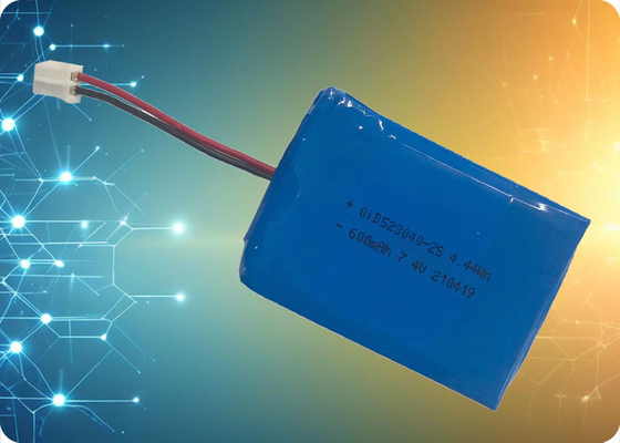 7.4V 630mAh Li Ion Battery 300 Cycles 2C Discharge