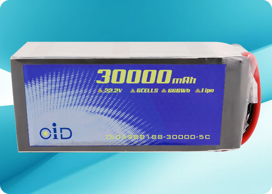 22.2V 30000mAh Drone Battery 60A Discharge 200 Cycles