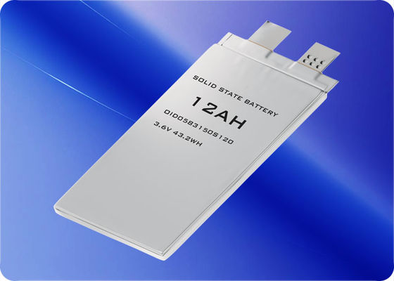 3.6V 12Ah Solid State Battery 1000 Cycles 5C Discharge