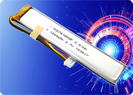 3.7V 1320mAh Li-Ion Battery 6.75A Discharge 500 Cycles