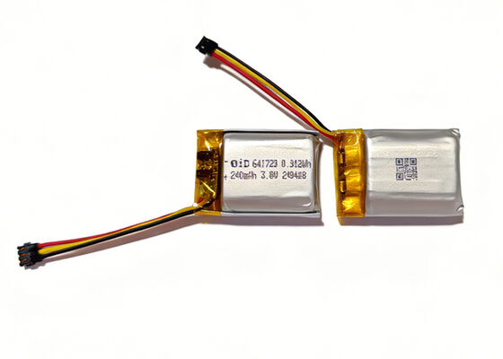OID641723HV 3.8V 260mAh Lithium Polymer Battery with 500+ Cycles and Extreme Cold Performance for Electronic Pipettes
