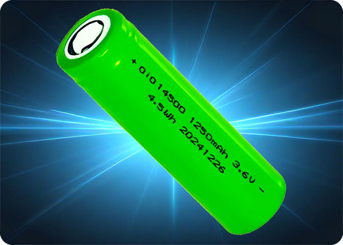 14500 Rechargeable Battery 1250mAh 3.6V with 300+ Cycles