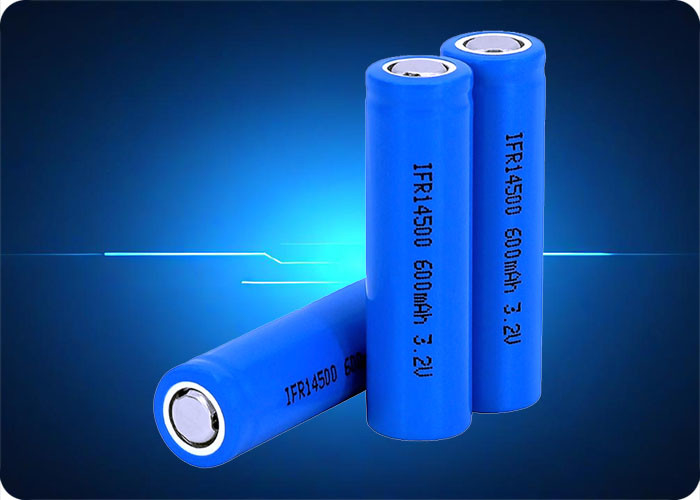 14500 LiFePo4 Battery 3.2V 600mAh 1.8A Discharge 2000+ Cycles