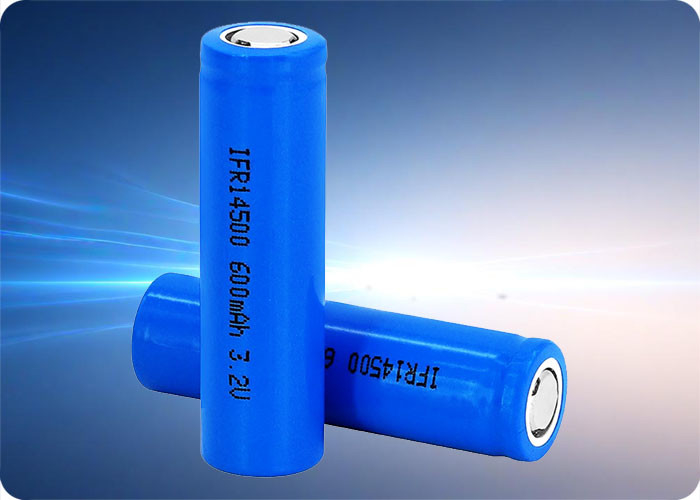 14500 LiFePo4 Battery 3.2V 600mAh 1.8A Discharge 2000+ Cycles