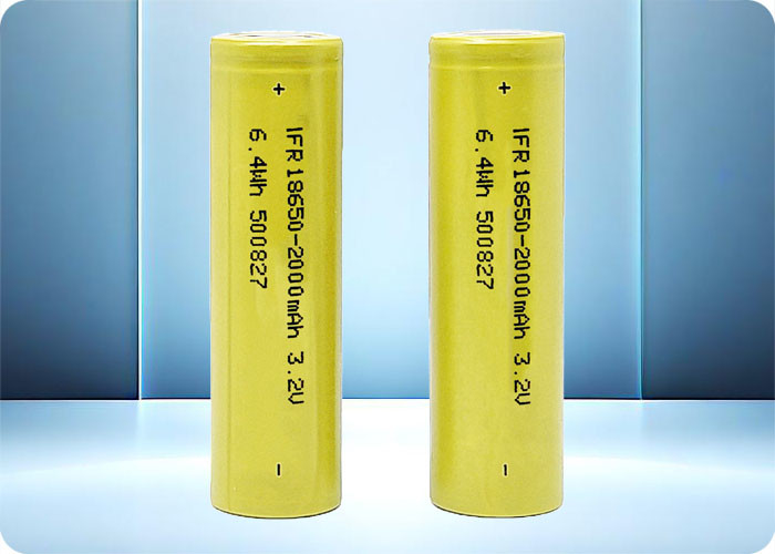 3.2V 2000mAh LiFePo4 Battery 6A Discharge 18650 Rechargeable