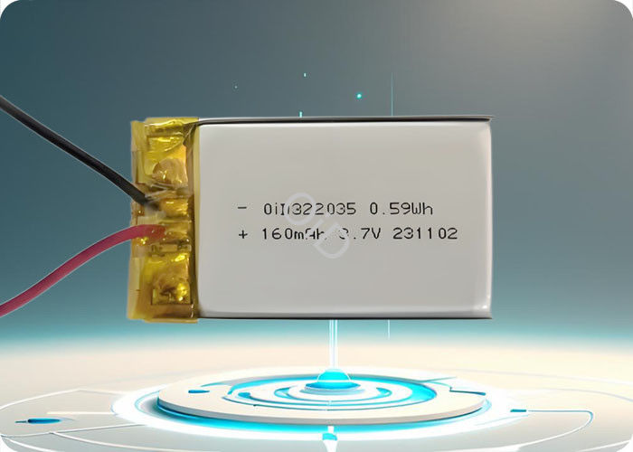 OiD322035-160 Lithium Polymer Battery 3.7V 160mAh 1C Discharge 500 Cycles
