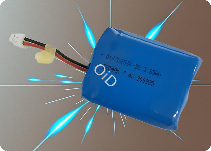 OiD702530C-2S-550 7.4V 550mAh 1.5C 300 Cycles Lithium Polymer Battery