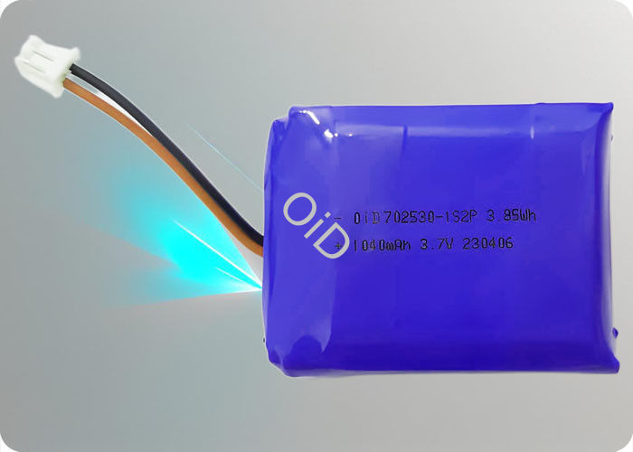 1100mAh 3.7 V Lithium Polymer Battery 6A Medical Lithium Batteries