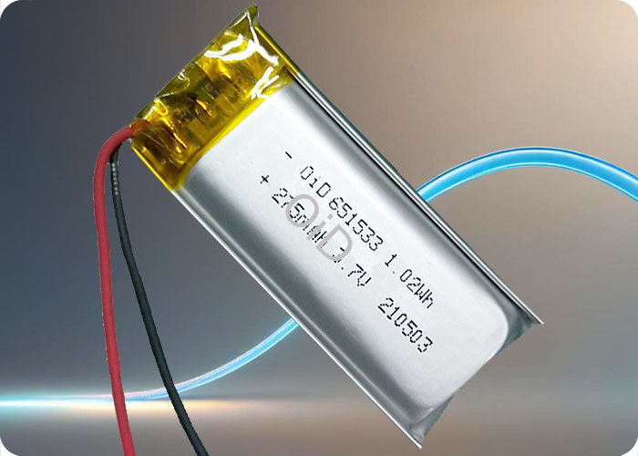 280mAh 3.7 V Lipo Battery 500 Cycles 1C Lipo Battery OiD651533-280