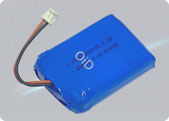 530mAh 7.4 V Lipo Battery Customized 1 C Battery 300 Cycles OiD632634C-2S-530