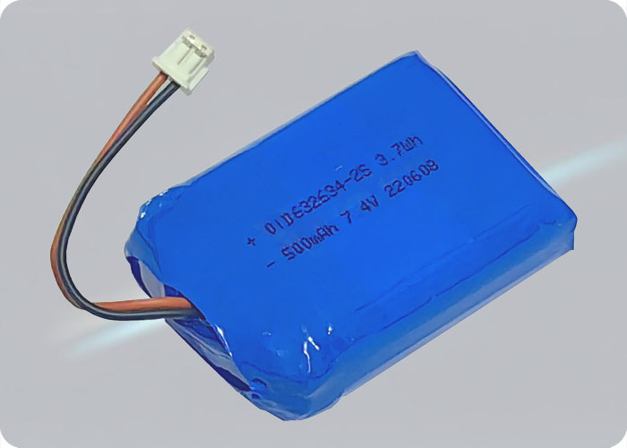 7.4V 530mAh Lithium Polymer Battery 300 Cycles 1C Discharge