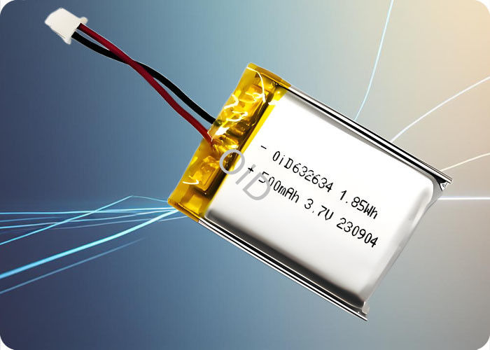 OiD632634C-520 3.7V 520mAh 1.5C Discharge 500 Cycles Lithium Polymer Battery