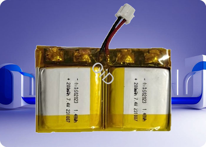 1.5C Lithium Ion Battery 7.4V 230 Mah Battery 300 Cycles OiD502023-2S-230