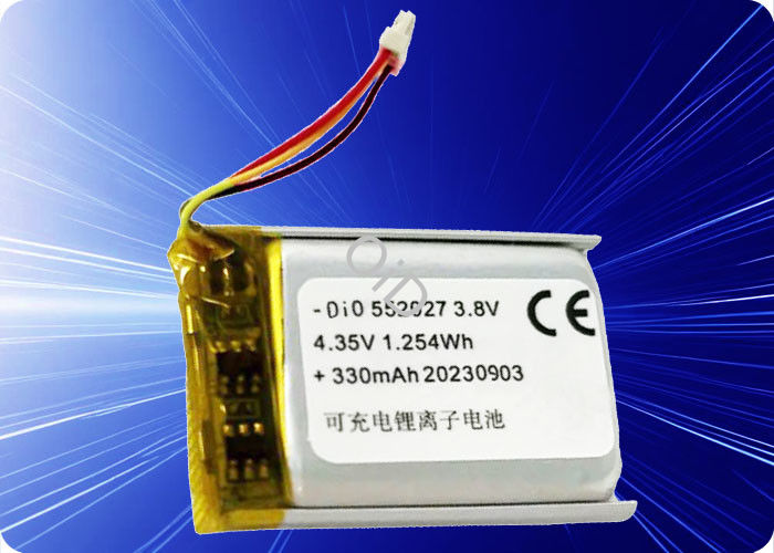 350mAh 3.8 V Lipo Battery Lightweight 1c Lithium Battery For Medical Device