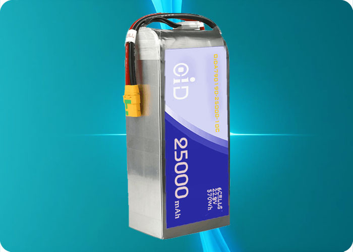 22.8V 25000mAh Lithium Polymer Drone Battery 90A Discharge