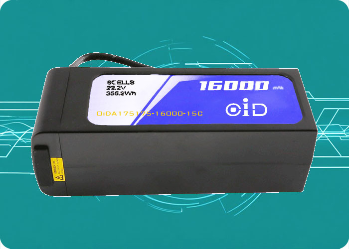 22.8V 16000mAh Lipo Drone Battery 100A Peak Discharge 300 Cycles