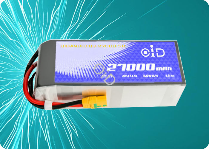 22.2V 27000 mAh Battery 200 Cycles 100A Battery For Drone