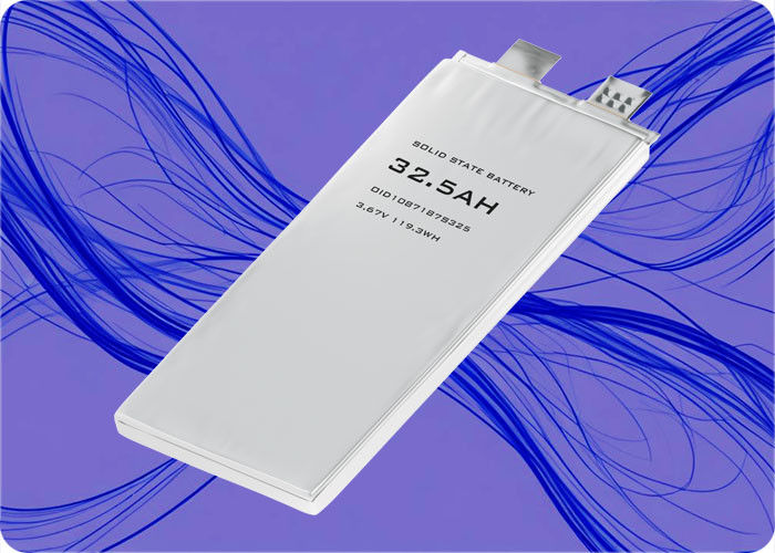 32.5Ah Solid State Battery 3.67V 300Wh/kg 1000 Cycles