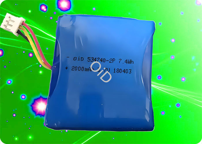 OiD534740N2050 3.7V 2050mAh 1C Discharge 300 Cycles Li-ion Battery