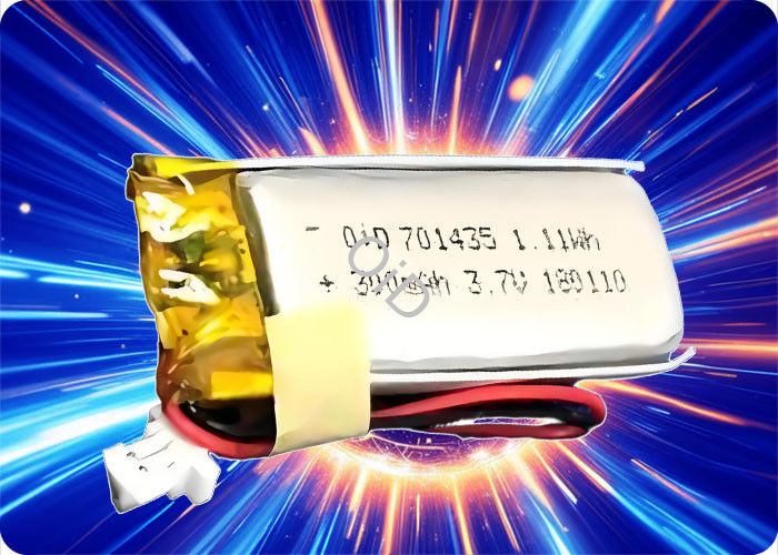 Pet Device Lithium Ion Battery 1C 3.7V 310 Mah Battery 500 Cycles