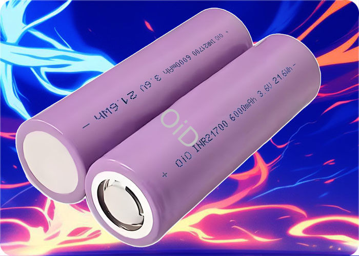 21700 3.6 Volt Lithium Battery Customized 6000mAh Li Ion Battery 60A Discharge 500 Cycle