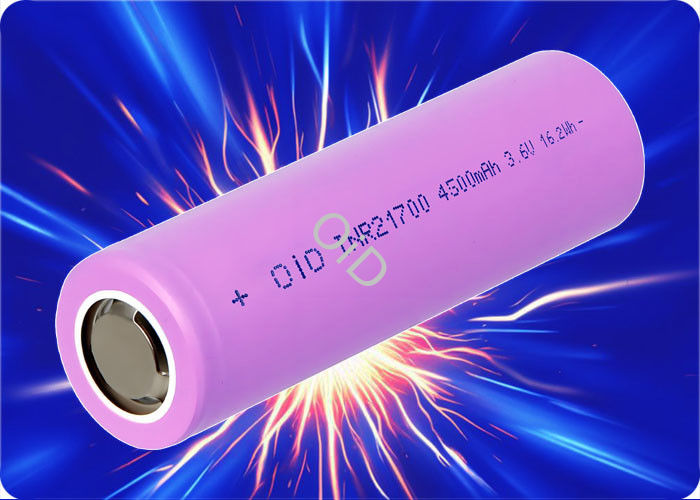 NCM 21700 Lithium Ion Battery 4500mAh 3.6 V Rechargeable Battery ODM 3C Discharge 500 Cycles