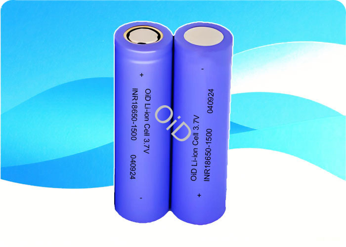 Lightweight 18650 1500mAh Battery 500 Cycles 3.7 V Rechargeable Battery 20A