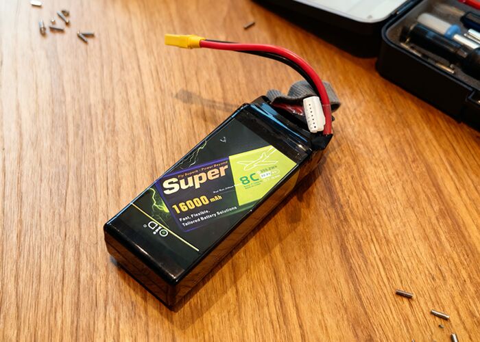 OID687187-16A 22.2V 16000mAh Drone Battery 3C Full Capacity 8C Peak Low Impedance Long Life LiPo Pack