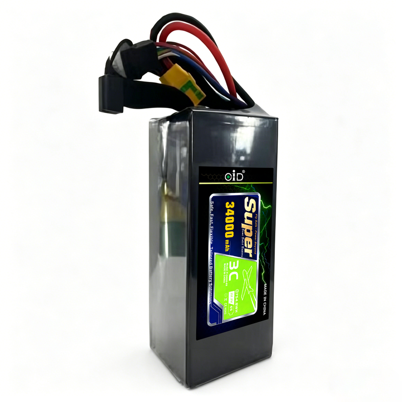 OID 34000mAh 22.2V 3C High Rate Semi-Solid Li-ion Drone Battery Pack - Shenzhen Jianheng