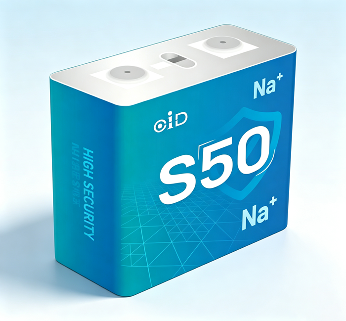 OID SIB50160118-50H 2.85V 50Ah Sodium-Ion Prismatic Power Cell 6C Continuous 10C Pulse Discharge 8000-10000 Cycle Life -40C Low Temperature